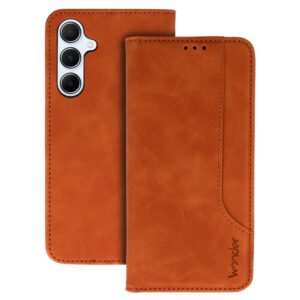 Wonder Prime dėklas skirtas Samsung Galaxy A55 5G rudos spalvos