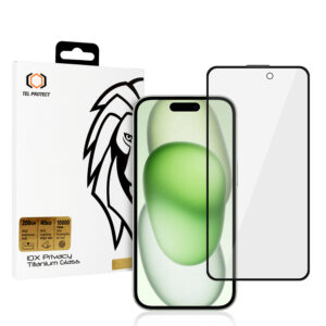 Apsauginis stiklas 10X Privacy Titanium skirtas Apple iPhone 15 Plus