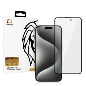 Apsauginis stiklas 10X Privacy Titanium skirtas Apple iPhone 15 Pro