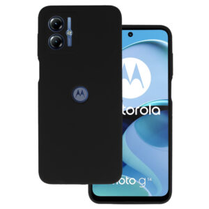 Silikoninis Lite dėklas skirtas Motorola Moto G14 juodos spalvos