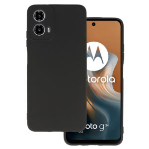 Galinis dangtelis MATT skirtas Motorola Moto G34 5G juodos spalvos