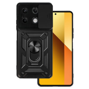 Slide Camera Armor dėklas skirtas Xiaomi Redmi Note 13 5G juodos spalvos - Image 1