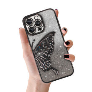 Tel Protect Butterfly Water dėklas skirtas Apple iPhone 15 Pro juodos spalvos