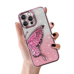 Tel Protect Butterfly Water dėklas skirtas Apple iPhone 15 Pro rožinės spalvos