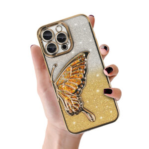 Tel Protect Butterfly Water dėklas skirtas Apple iPhone 15 Pro Max aukso spalvos