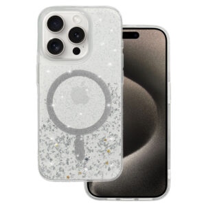 Tel Protect Moonlite Magsafe dėklas skirtas Apple iPhone 12 silver skaidrus
