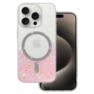 Tel Protect Moonlite Magsafe dėklas skirtas Apple iPhone 12 Pro rožinis skaidrus