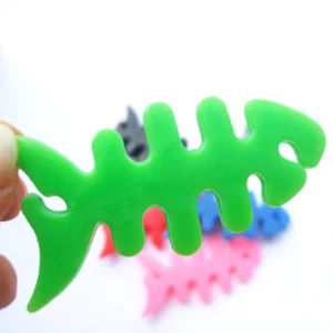 Fish-shaped headphone cable wrap - green - Image 6