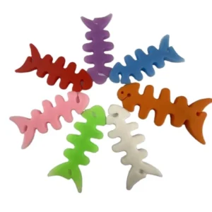 Fish-shaped headphone cable wrap - green - Image 7