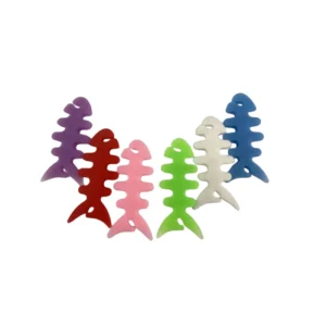 Fish-shaped headphone cable wrap - juodos spalvos - Image 5