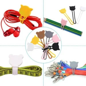 Silicone cable reel - rožinės spalvos - Image 7