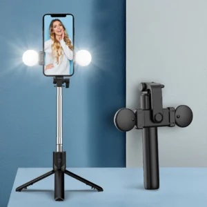 Asmenukių lazda WR1YXS telescopic tripod 0.71m with round lamp - juodos spalvos - Image 8