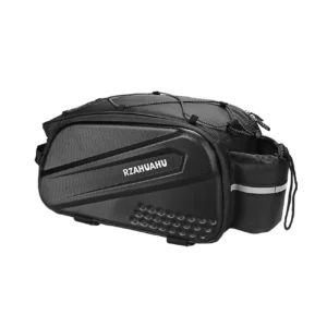 WYA36Y7S Bike Pannier Bag with Long Strap and Expandable Side Pockets - juodos spalvos - Image 3