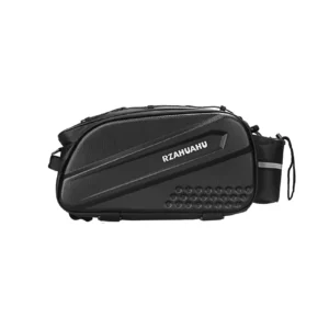 WYA36Y7S Bike Pannier Bag with Long Strap and Expandable Side Pockets - juodos spalvos - Image 4