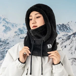 Qunature Arctic Velvet Ski Balaclava Size L - juodos spalvos - Image 5