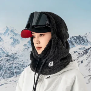 Qunature Arctic Velvet Ski Balaclava Size L - juodos spalvos - Image 6