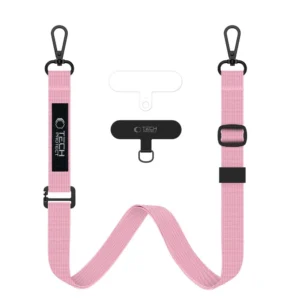Tech-Protect C65 Rope Crossbody virvelė - rožinės spalvos