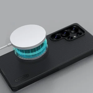 Nillkin Super Frosted Shield Pro Magnetic Case Samsung S25 Ultra z MagSafe - dėklas telefonui juodos spalvos - Image 9