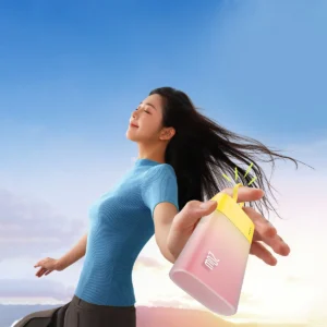 Baseus Popsicle 5200mAh 20W Powerbank with Built-in Lightning kabelis (+ White Baseus Simple USB-C - USB-C 60W/20V/3A/30cm kabelis) - geltona-rožinė - Image 7