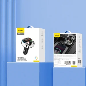 Dudao R2PRO+ FM moduliatorius with PD25W Bluetooth 5.3 RGB Charging Ports - juodos spalvos ir sidabro spalvos - Image 7