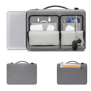 Krepšys nešiojamam kompiuteriui 15-16 Tech-Protect Defender Bag - pilkos spalvos - Image 3
