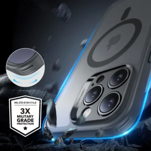 ESR Classic Pro Set Halolock MagSafe Apple iPhone 16 Pro - dėklas telefonui pilkos spalvos - Image 4