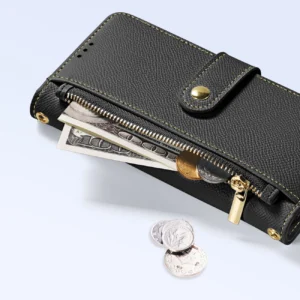 Dux Ducis Lawa Leather Samsung Galaxy S25 Plus with Detachable Magnetic Wallet - dėklas telefonui juodos spalvos - Image 6