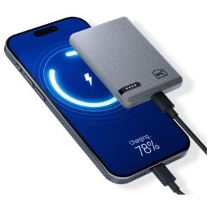 Powerbank 3MK Pocket Powerbank 5000mAh 12W USB-C pilkos spalvos - Image 9