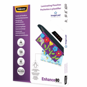Laminavimo plėvelė Fellowes A4 80MKR 100PC - Image 2