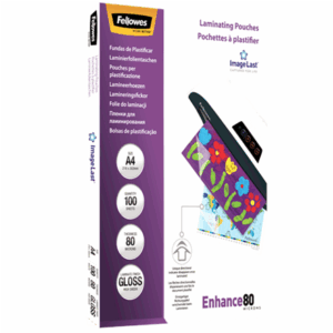 Laminavimo plėvelė Fellowes A4 80MKR 100PC - Image 3
