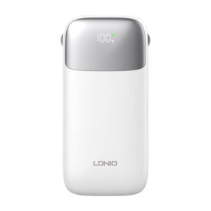 Powerbank LDNIO PQ20 22.5W 20000mAh USB-C, lightning baltos spalvos - Image 3