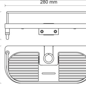 Dušo lentynėlė Ferro 65580.1, 280 mm x 90 mm x 120 mm, balta - Image 3