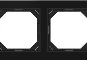 Keturvietis rėmelis VILMA QR1000, juodas stiklas