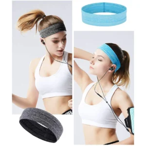 Elastic fabric headband for running fitness orange - Image 7