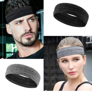 Elastic fabric headband for running fitness orange - Image 8