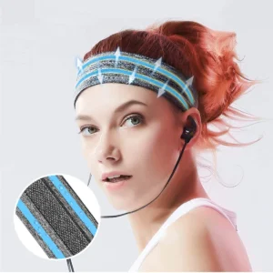 Elastic fabric headband for running fitness orange - Image 6