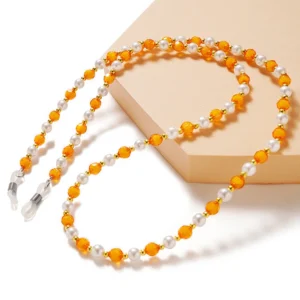 A chain for glasses, beads, an orange pendant - Image 2