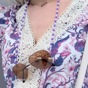 A chain for glasses, beads, an orange pendant - Image 5