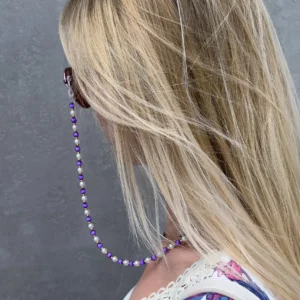 A chain for glasses, beads, an orange pendant - Image 3