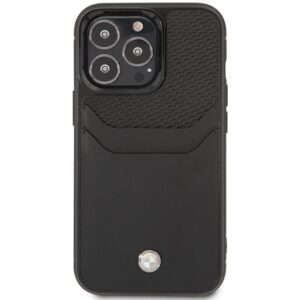 BMW BMHCP14L22RSEPK Apple iPhone 14 Pro  6,1" dėklas telefonui juodos spalvos Leather Card Slot - Image 3
