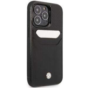 BMW BMHCP14L22RSEPK Apple iPhone 14 Pro  6,1" dėklas telefonui juodos spalvos Leather Card Slot - Image 4