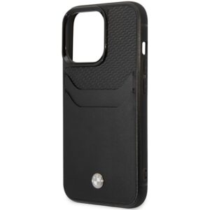BMW BMHCP14L22RSEPK Apple iPhone 14 Pro  6,1" dėklas telefonui juodos spalvos Leather Card Slot - Image 6