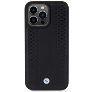 BMW BMHCP15L22RFGK Apple iPhone 15 Pro 6.1" dėklas telefonui juodos spalvos Leather Diamond Pattern - Image 3