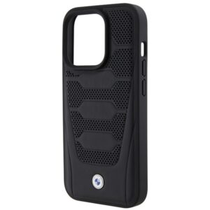 BMW BMHCP15X22RPSK Apple iPhone 15 Pro Max 6.7" dėklas telefonui juodos spalvos Leather Seats Pattern - Image 6