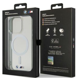 BMW BMHMP15XHCRS Apple iPhone 15 Pro Max 6.7" skaidrus hardcase Silver Ring MagSafe - Image 8