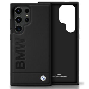 BMW Leather Big Wordmark Samsung Galaxy S25 Ultra juodos spalvos - Image 1