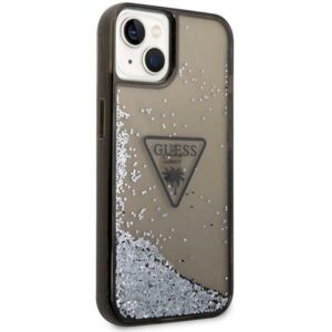 Guess GUHCP14SLFCTPK Apple iPhone 14 / 15 / 13 6.1" juodos spalvos hardcase Liquid Glitter Palm Collection - Image 4
