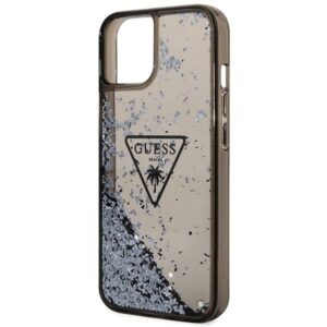 Guess GUHCP14SLFCTPK Apple iPhone 14 / 15 / 13 6.1" juodos spalvos hardcase Liquid Glitter Palm Collection - Image 6