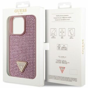 Guess GUHCP14LHDGTPP Apple iPhone 14 Pro 6.1" rožinės spalvos hardcase Rhinestone Triangle - Image 8