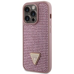 Guess GUHCP14LHDGTPP Apple iPhone 14 Pro 6.1" rožinės spalvos hardcase Rhinestone Triangle - Image 2